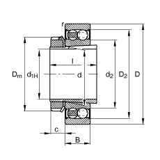 {(dio)S 2208-K-2RS-TVH-C3 + H308, (j) DIN 630  DIN 5415 (bio)(zhn)Ҫߴ, F׺;oɂ(c)ܷ