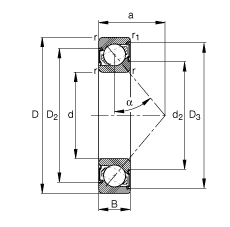 ǽ|S 7008-B-2RS-TVP, |  = 40, ɂ(c)ܷ